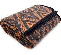 ACUSHLA Merino Wool Throw Blanket - Warm, Thick, Washable, Large Throw - Great for Indoor Outdoor Camping (160 x 220 cm, Bohemia Orange)