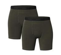 ACUSHLA Merino Wool Underwear for Men - Breathable Soft Odor Control Boxer Brief Base Layer Trunk Underpant Undies, Army Green/2pack, XL