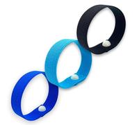 AcuSnap Focus & Sensory Bracelet for Kids - Classroom Tactile Learning Tool for Concentration & Calming | 3 Pack Educational Aid for Special Needs & Focus Support (Black/Royal Blue/Sky Blue, Small 6)