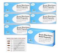 Acute Fast Acting Diarrhoea Tablets for Adults GSL | 6 Pack | 36 Capsules | + Handy Wilosc Stool Chart & Guide