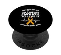 Acute myeloid leukemia Warrior PopSockets Adhesive PopGrip