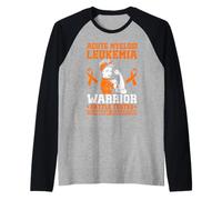 Acute myeloid Leukemia Warrior Raglan Baseball Tee