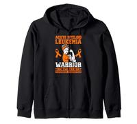Acute myeloid leukemia Warrior Zip Hoodie