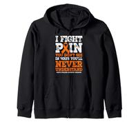 Acute myeloid leukemia Warrior Zip Hoodie