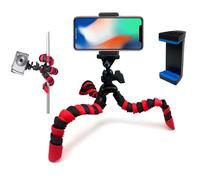Acuvar 12" Flexible Phone Tripod Universal Smartphone Tripod Stand Portable Lightweight Mini Stabilizer with Adjustable Phone Mount Holder for iPhone Android Camera Vlogging ContentCreation TikTok