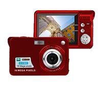 Acuvar 18MP Megapixel Digital Camera with 2.7" LCD Screen, Rechargeable Battery, HD Photo and Video for Indoor, Outdoor Photography for Adults, Kids (Red)
