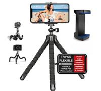 Acuvar 6.5” inch Flexible Tripod with Universal Mount for All Smartphones, iPhone, Samsung & Digital Cameras & an eCostConnection Microfiber Cloth