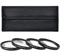 Acuvar 62MM Close-up Filter Kit 4 Pieces(+1,+2,+4,+10) Macro Filter Accessory Close-up Lens Filter Kit Set with Lens Filter Pouch for Canon Nikon Sony Pentax Olympus Fuji DSLR Camera