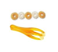 ACUWORLD Pain Relief Yubi Lax Germa 1 Finger Roller and 5 Sujok Ring Massager for Relieving Stress and Tension & Relaxes the Mind and Body