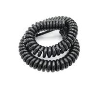 ACVACV Black Multi Core Wire Spring Spiral Cable Pins Stretch 1.2 Meter, for home cinema system Power Cord Can Extend The Tensile Wires(17 AWG 1.0mm)