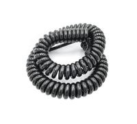 ACVACV Black Multi Core Wire Spring Spiral Cable Pins Stretch 2.5 Meter, for home cinema system Power Cord Can Extend The Tensile Wires(18 AWG 0.75mm)