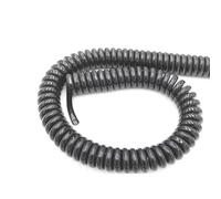 ACVACV Black Multi Core Wire Spring Spiral Cable Pins Stretch 3.7 Meter, for home cinema system Power Cord Can Extend The Tensile Wires(17 AWG 1.0mm)