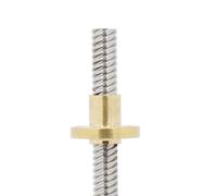 ACVACV Pitch 2mm lead 4mm Stainless steel CNC 3D Printer T12 screw Thread with Brass nut, For Axis Linear Guides Parts(750mm with Nut)
