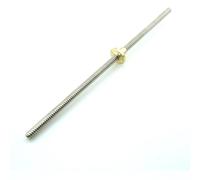 ACVACV Pitch 2mm lead 8mm Stainless steel CNC 3D Printer T12 screw Thread with Brass nut, For Axis Linear Guides Parts(1000mm with Nut)