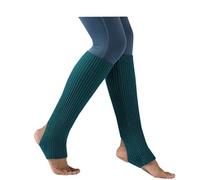ACVIP Women's Ribbed Knit Over The Calf Leg Warmer Protector Socks for Dancing Yoga (Teal)