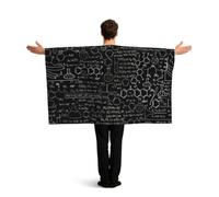ACVnbm Abstract Science Chemistry Illustration 3d Print Wearable Flag Cape With Long Sleeves,Festival Cape For Matches,Bar Gatherings