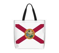 ACVnbm Florida State Flag Print Large Capacity Zipper Tote Bag,Single Shoulder Bag With Inner Pocket For Daily Outings