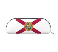 ACVnbm Florida State Flag Print Storage Pouch with Zipper Bag, Portable Stationery Cosmetic Organizer for Office Travel