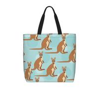ACVnbm Funny For Kangaroo Zoo Print Large Capacity Zipper Tote Bag,Single Shoulder Bag With Inner Pocket For Daily Outings