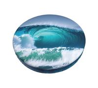 ACVnbm Ocean Wave Print Round Bar Chair Cushion Cover, Elastic Chair Protector For Kitchen Bar Dining