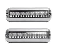 Acvxulfs 2PCS 42LED Yacht Underwater Light Stainless Steel Marine Boat Lamp Underwater Lamp IP68 Waterproof 80W Boat Accessories