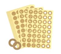 Acvxulfs 4000pcs Hole Punch Reinforcement Stickers, Self-Adhesive 1/4 Inch Diameter Loose-Leaf Binder Paper Hole Protectors Brown