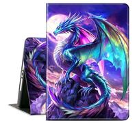 ACWDMKH Case for Samsung Galaxy Tab S9 FE 5G 10.9 Inch/Galaxy Tab S9 11 Inch 2023,Leather Slim Folio Adjustable Stand Smart Cover Auto Wake/Sleep Cover,Glitter Dragon