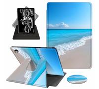 ACWDMKH for Amazon Fire Max 11 Tablet Case,(13th Generation, 2023 Release) 360 Degree Rotating Swivel PU Leather Stand Flip Folio Cover with Auto Wake/Sleep Case for Fire Max 11,Blue Sea Beach