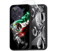ACWDMKH for Cricket Icon Plus 2026 Phone Case,for AT&T Verge 2 Case with Screen Protector Slim Cute Silicone Shockproof Cover,Scratch-Resistant,Wireless Charging,Heavy Duty,Mexican Flag Eagle