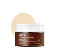 ACWELL Licorice pH Balancing Toner Pad - Vegan Cotton Pad, Double-sided Toner Pads for Blemish and Soothing Care - Korean Daily Skincare - Improves Uneven Skin Tone, 70pads, Transparent