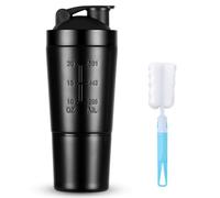 ACWOO 700ml Protein Shaker Bottle with 200ml Storage Cup, Stainless Steel Protein Shaker Cup With Mixball, Gym Shaker Bottle, Protein Shaker, BPA Free Leak Proof Shaker Bottle For Protein Shakes