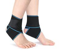 ACWOO Ankle Support Brace, 2 Pack Elastic Adjustable Ankle Brace Wrap Strap, Anti-Slip Breathable Ankle Compression Foot Strap for Sports Protect, Injury Recovery and Pain Relief, One Size Fits All