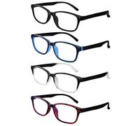 ACWOO Blue Light Blocking Glasses, 4 Pack Anti Blue Light Gaming Computer Glasses, Anti Glare Headache Eyes Strain Glasses with Blue Light Filter, Lightweight Clear Reading Glasses for Women Men (4P)