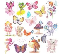 ACWOO Children Temporary Tattoos, 12PCS Butterfly Glitter Tattoos for Kids, Waterproof Removable Butterfly Tattoos Stickers for Girls Party Bag Fillers, Birthday, Gifts, Party Supplies