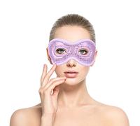 ACWOO Cooling Eye Mask, Gel Beads Mask for Puffy Eyes, Reusable Hot Cold Therapy Migraine Relief, Headache, Dark Circles, Dry Swollen Sinus Pain, A-purple, 1.0 count