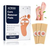ACWOO Corn Remover Pads, 24Pcs Foot Corn Remover Patch, Wart Remover Cushions Corn Pads for Relief Corn Pain and Foot Care, Corn Removal Plasters with Hole for Feet, Hand, Toe