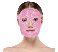 ACWOO Ice Mask for Face, Reduces Swelling and Dark Circles, Gel Beads, Hot and Cold Compress, SPA for Pressure and Headache, Skin Care (Pink)