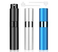 ACWOO Perfume Atomiser Bottles, 3Pcs 10ml Refillable Travel Spray Bottles, Portable Mini Refillable Empty Perfume Bottle, Empty Spray Bottle for Travel, Vacation