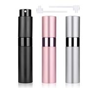 ACWOO Perfume Atomiser Bottles, 3Pcs 10ml Refillable Travel Spray Bottles, Portable Mini Refillable Empty Perfume Bottle, Empty Spray Bottle for Travel, Vacation