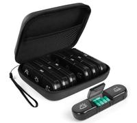 ACWOO Pill Box, 7 Days, 3 Compartments, Portable Pill Box with Fabric Bag, Pill Box, Large Compartments, Morning, Noon, Evening, Medicine Storage, Pill Box, Medicine Box (German Version)