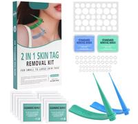 ACWOO Skin Tag Removal Kit, 2-in-1 Painless Wart Remover at Home, Fast-Acting Skin Tag Removal Device with 40 Micro and Regular Skin Tag Band, Wart Removal Tag Removal Device (2-8mm) for Face and Body