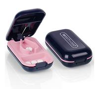 ACWOO Small Pill Tablet Cutter, Portable Pill Splitter for Small and Large Pills Cut in Half Quarter, Cutting & Storage 2 in 1 Tablet Pill Dispenser per Elderly, Child, Dog, Cat, Pet, Travel (Blue)