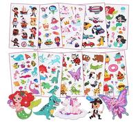 ACWOO Unicorn Temporary Tattoos, 10 Sheets Unicorn + Animal + Dinosaur Shiny Temporary Tattoo Stickers for Kids, Waterproof Removable Glitter Tattoos for Birthday Party Bag Filler (Unicorn-B)