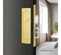 AcxdJnye Privacy Pocket Door Mortise Lock and Edge Pull, Sliding Door Lock Pop-Up Handle, Privacy Pocket Door Lock Hardware, Keyless,Gold