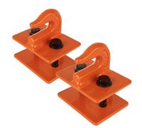 ACXFOND 2 Pack Tractor Bucket Hooks 3/8" Max 15,000 lbs, Bolt On Chain Grab Hooks Heavy Duty Tow Hook for Tractor Bucket, RV, UTV,Truck, Orange