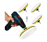 Acxico 1 SET 5pcs 6" Car Polishing Wheel Buffing Pads Set Wool Mop Kit Pad Polisher for Drill