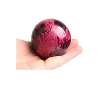 Acxico 1Pcs Peach Blossom Stone Jade Ball Crystal Sphere Healing 45-50mm
