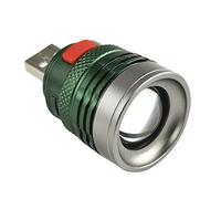 Acxico 1Pcs USB Powerful LED Flashlight Portable Camping Light Mini Torch Zoomable 3 Modes