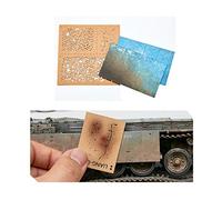 Acxico 1Set DIY Decoration Weathering Airbrush Stencils Tools for 1/35 1/48 1/72 Scale Model