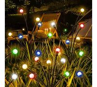 Acxilexy 2 Pack 20 LED Solar Lights - Outdoor, Waterproof Garden Firefly Lights with Swaying Effect, 2 Modes for Party, Garden Pathway, Yard & Landscape